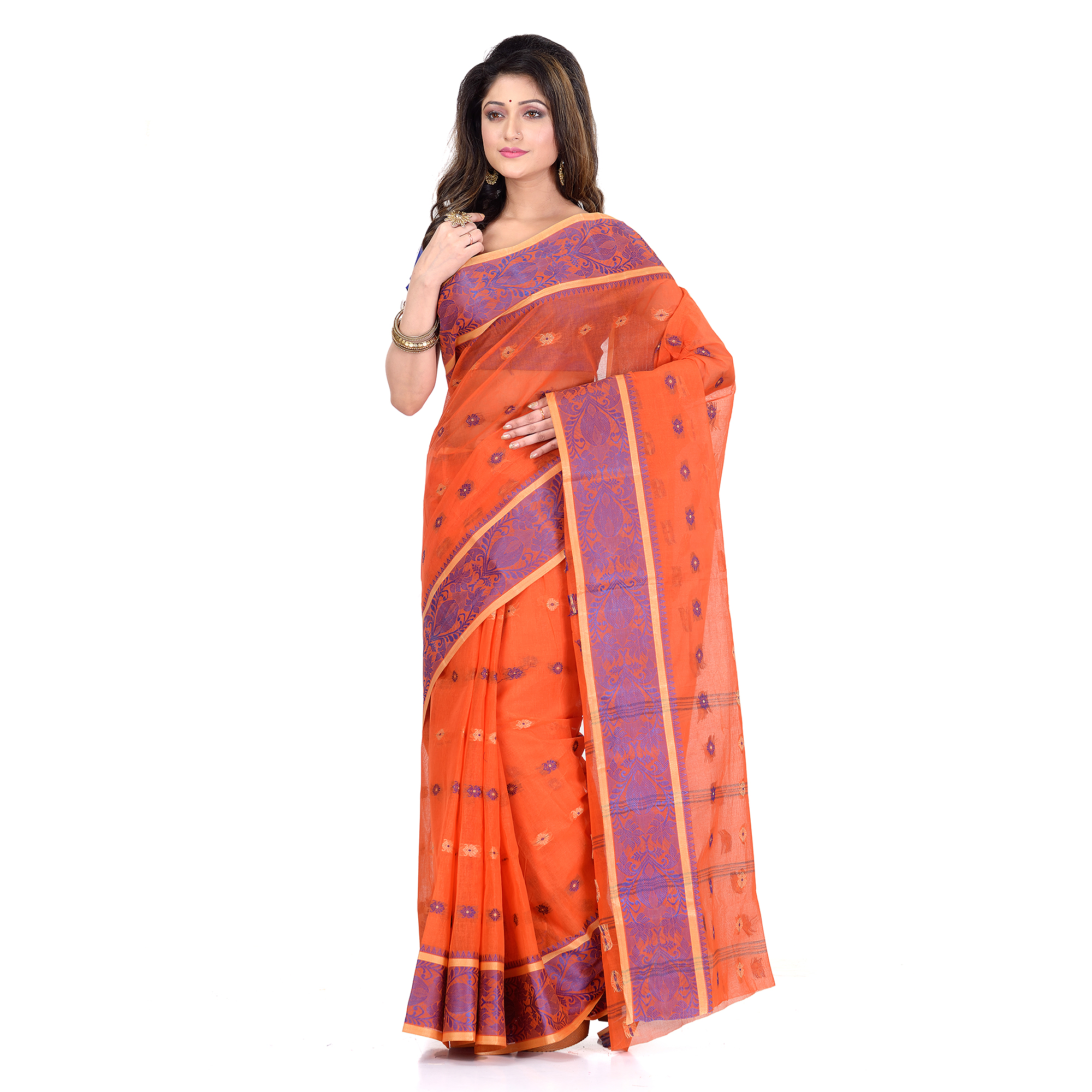 Pure Bengal Tant Saree Cotton Handloom Saree